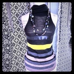 Miss sixty diamond top sz S. Sleeveless. Stripes